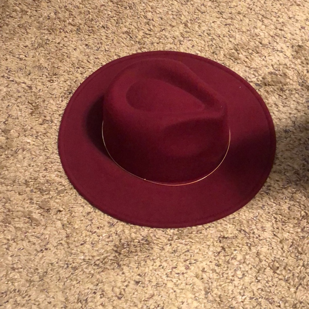 Burgundy hat